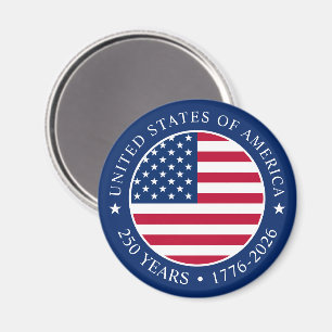 USA 4th July Independence Day 250 Years of Freedom Magnet