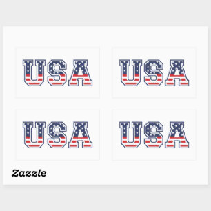 USA 4th Of July Independence Day Rectangular Sticker