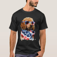 USA 4th of July Patrotic Funny Cute Poodle Dog Lov