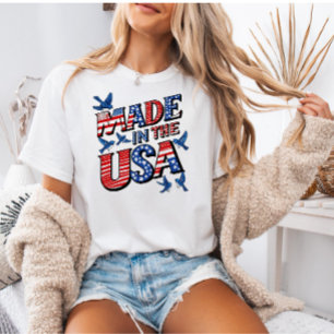 USA 4th of July Shirt, Patriotic Gift for Her  T-Shirt