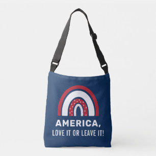 USA 4th Of July Stylish Patriotic American Rainbow Crossbody Bag