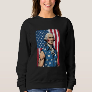 USA 4th Of July Teddy Roosevelt Funny Workout Musc Sweatshirt