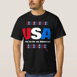 USA 50 States Red White Blue Stars T-Shirt