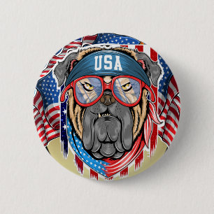 USA 6 CM ROUND BADGE