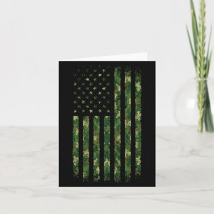 Usa Aamerican Flag - Camo Aamerican Flag Military Card