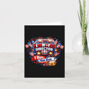 Usa Aamerican Flag Patriotic 4th Of July Fireworks Card