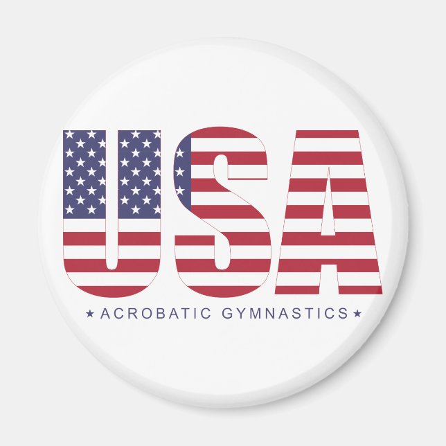 USA Acrobatic Gymnastics Magnet (Front)