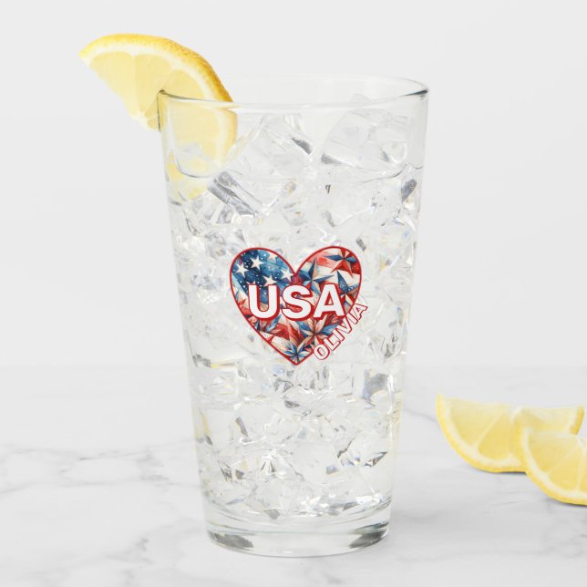 USA Add Name Glass (Front Ice)