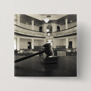 USA, Alabama, Monroeville. Home of writers 15 Cm Square Badge