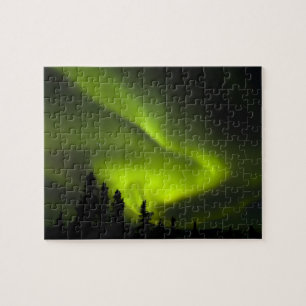USA, Alaska, Chena Hot Springs. Aurora Borealis 2 Jigsaw Puzzle