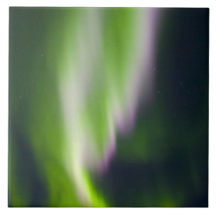 USA, Alaska, Chena Hot Springs. Aurora Borealis Tile