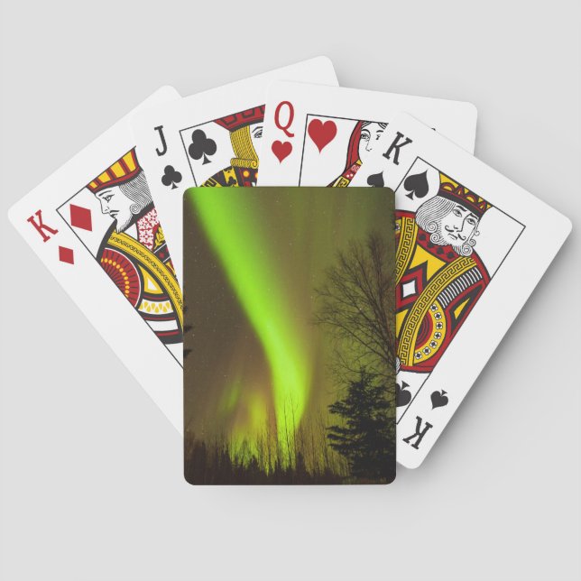 USA, Alaska, Chena Hot Springs. View Of Aurora Playing Cards (Back)