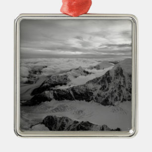 USA, Alaska, Denali National Park, Aerial view 2 Metal Tree Decoration