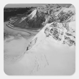 USA, Alaska, Denali National Park, Aerial view Square Sticker