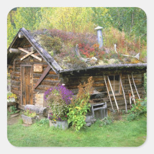 USA, Alaska, Denali National Park, Kantishna. Square Sticker