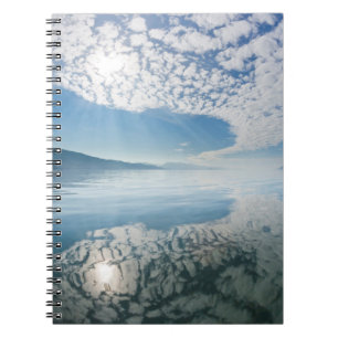 USA, Alaska, Freshwater Bay. Clouds Reflected Notebook