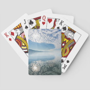 USA, Alaska, Freshwater Bay. Clouds Reflected Playing Cards