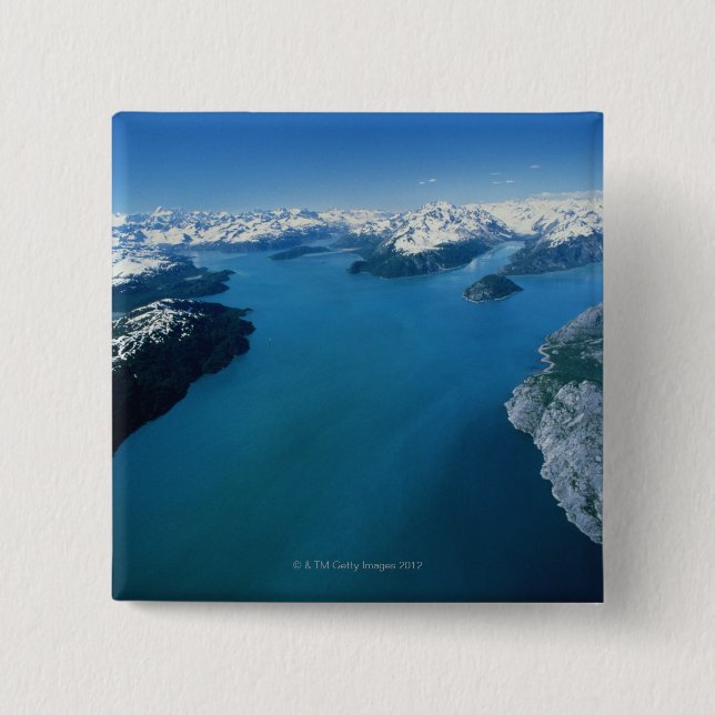 USA,Alaska,Glacier Bay National Park,aerial view 15 Cm Square Badge (Front)