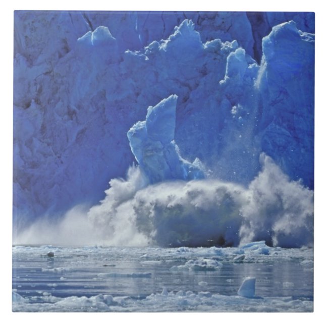 USA, Alaska, Juneau. Part of South Sawyer Ceramic Tile (Front)