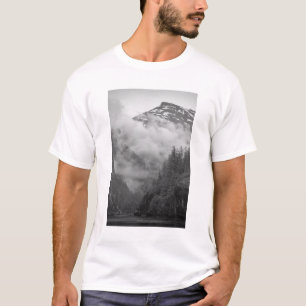 USA, Alaska, Juneau, Rainforest covers fjords in T-Shirt