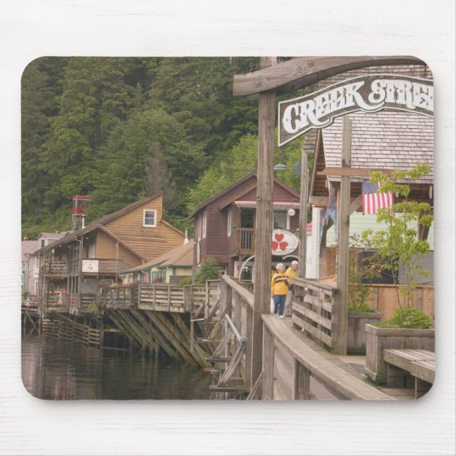 USA, Alaska, Ketchikan, Creek Street, downtown Mouse Pad (Front)