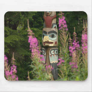 USA, Alaska, Ketchikan, Totem Bight State Mouse Pad
