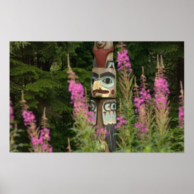 USA, Alaska, Ketchikan, Totem Bight State Poster (Front)