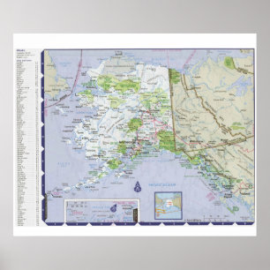 " USA: Alaska MAP ... Poster