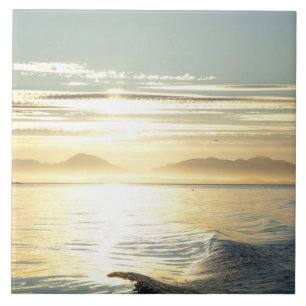 USA, Alaska, Southeast near Ketchikan, sunset. Ceramic Tile