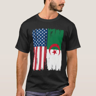 Usa Algeria Flag Hoodie T-Shirt