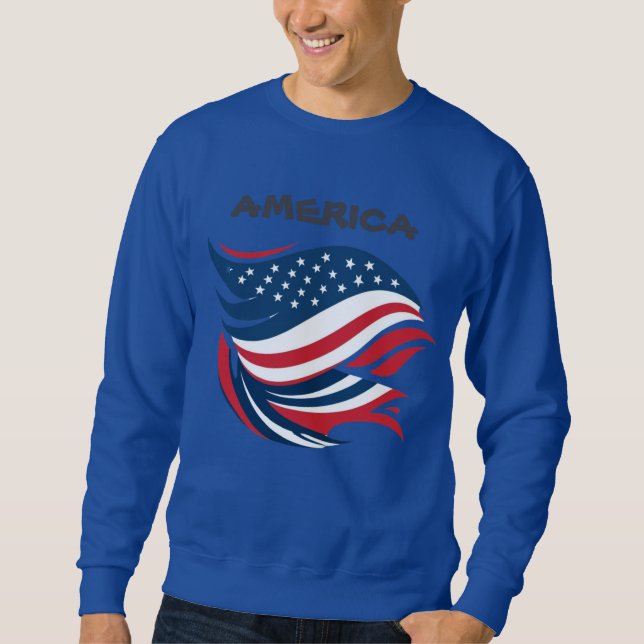USA AMERCA FLAG SWEATSHIRT  (Front)