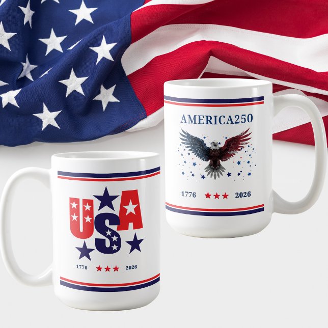 USA AMERICA250 Independence Day 1776 - 2026 Coffee Mug (USA AMERICA250 Independence Day 1776 - 2026 Coffee Mug)