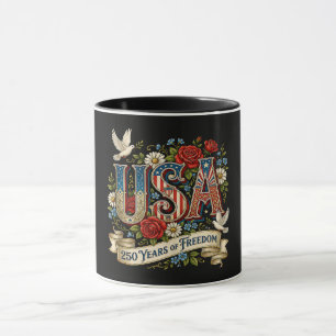 USA America 1776-2026 250 Years Freedom Mug
