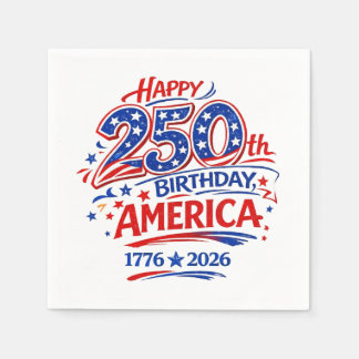 USA America 250th Anniversary Patriotic Napkin
