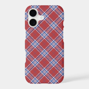 USA America Colours Plaid Tartan Red White