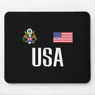 Usa America Flag Football Soccer Fan Men Women Kid Mouse Pad