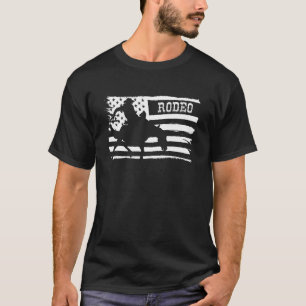 USA America Flag Rodeo Horse T-Shirt