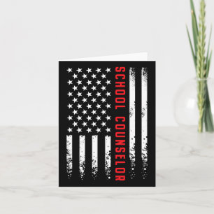 Usa America Flag School Counsellor Guidance 4th Of Card