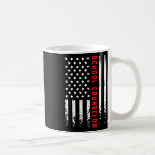 Usa America Flag School Counsellor Guidance 4th Of Coffee Mug