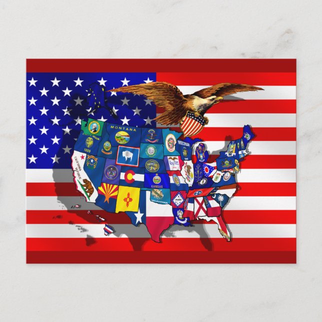 USA America State flag Postcard (Front)