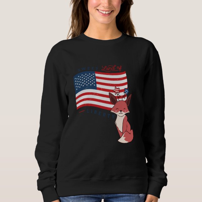 USA America Sweet land liberty animals Sweatshirt (Front)