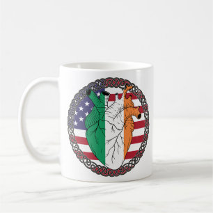 USA America US United States Irish Ireland Coffee Mug