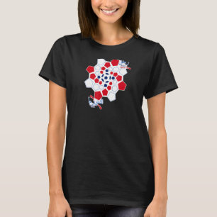 Usa America World Soccer Geometric Swirl Flag Colo T-Shirt