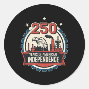 Usa American 2026 - 250 Years Of American Independ Classic Round Sticker