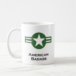 USA American Badass Green Coffee Mug