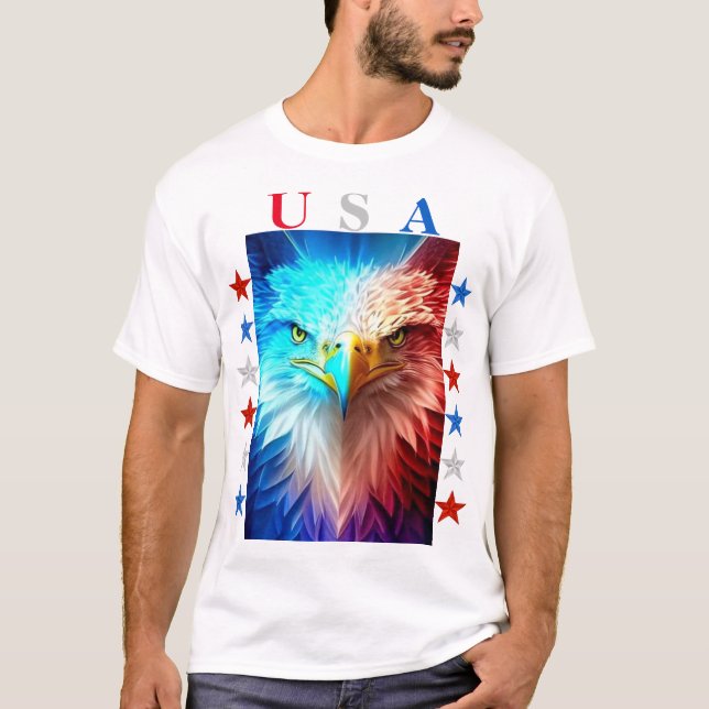 USA American Bald Eagle T-Shirt (Front)