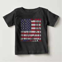 USA American Barcode Love Flag
