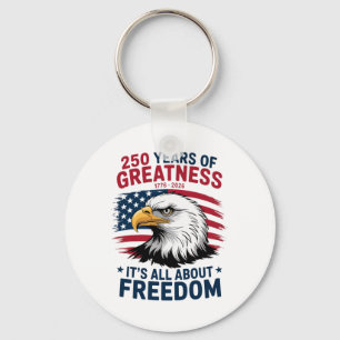 Usa American Eagle - 250th Anniversary 4th Of July Key Ring