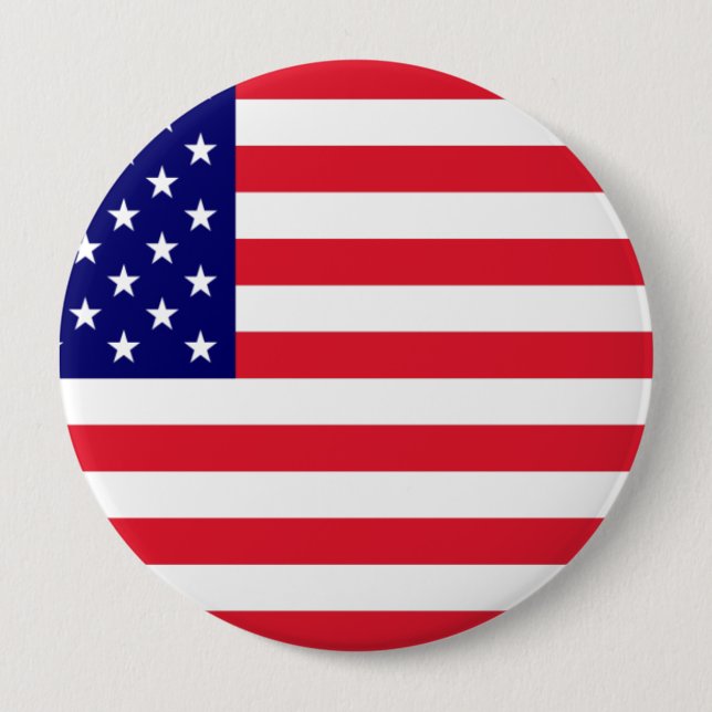 USA - American Flag 10 Cm Round Badge (Front)
