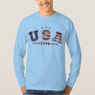 USA American Flag 1776 4th Of July Veterans Day T-Shirt